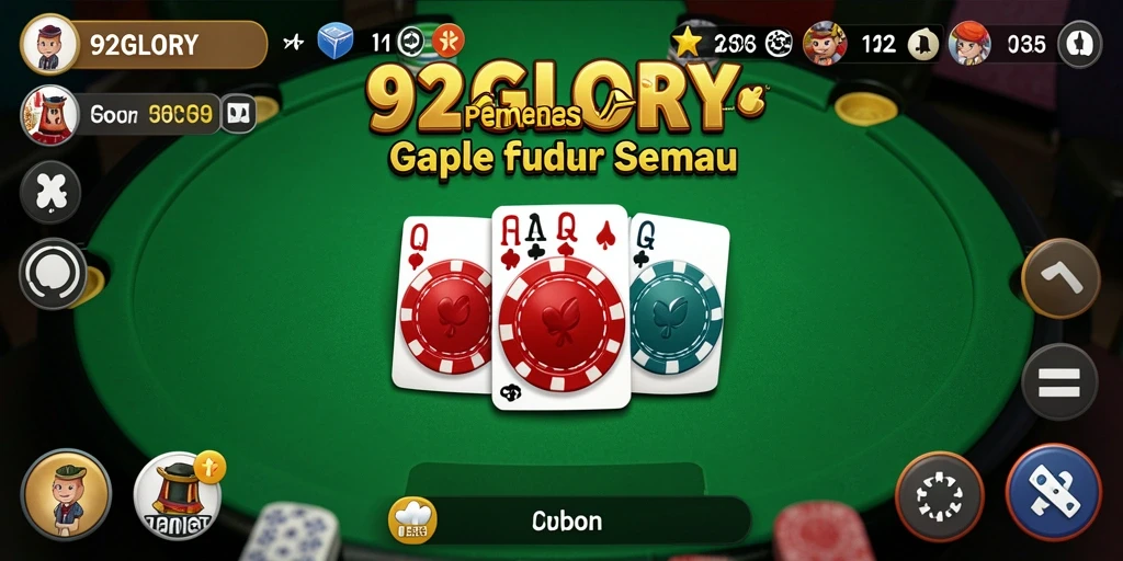 Screenshot gameplay Gaple yang seru di 92GLORY.