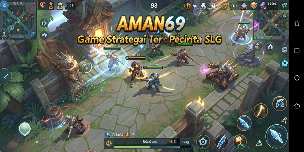 Tampilan gameplay seru dan menantang di AMAN69.