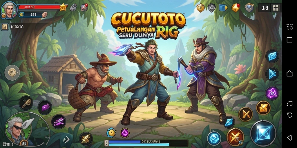 Gameplay mendebarkan RPG CUCUTOTO dengan dunia yang penuh petualangan.