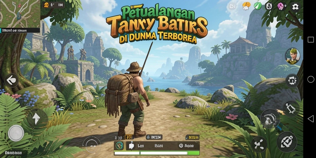 Screenshot gameplay IN1234 menampilkan eksplorasi dunia terbuka yang menakjubkan.