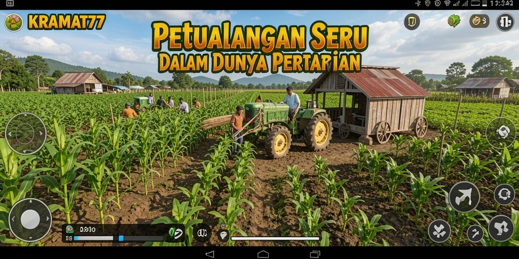 Gambaran gameplay menarik di KRAMAT77 saat bertani dan merawat hewan.