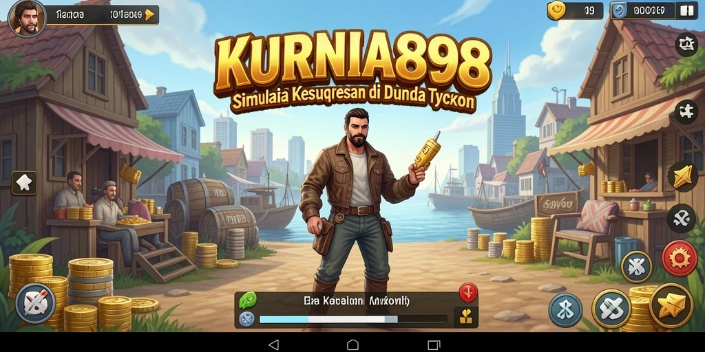 Tangkapan layar gameplay KURNIA898 yang menunjukkan desain bisnis yang strategis.