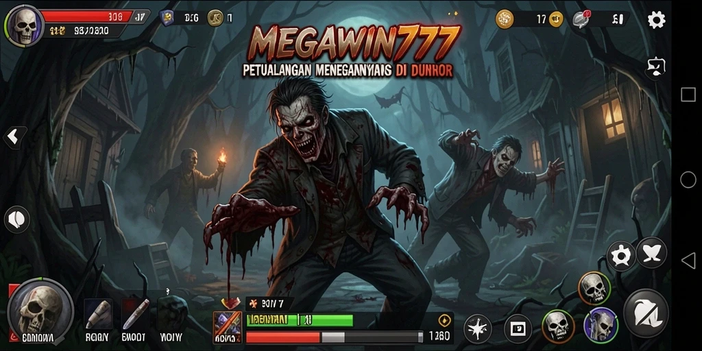 Screenshot utama MEGAWIN777 menunjukkan suasana gameplay yang mencekam dan mengintimidasi.