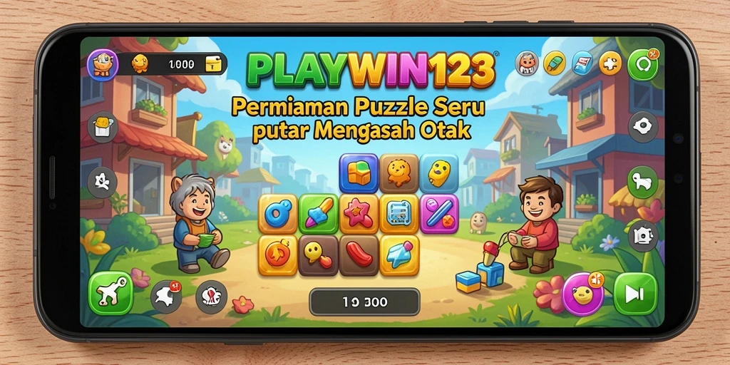Screenshot utama menunjukkan gameplay Puzzle yang mengasyikkan di PLAYWIN123.