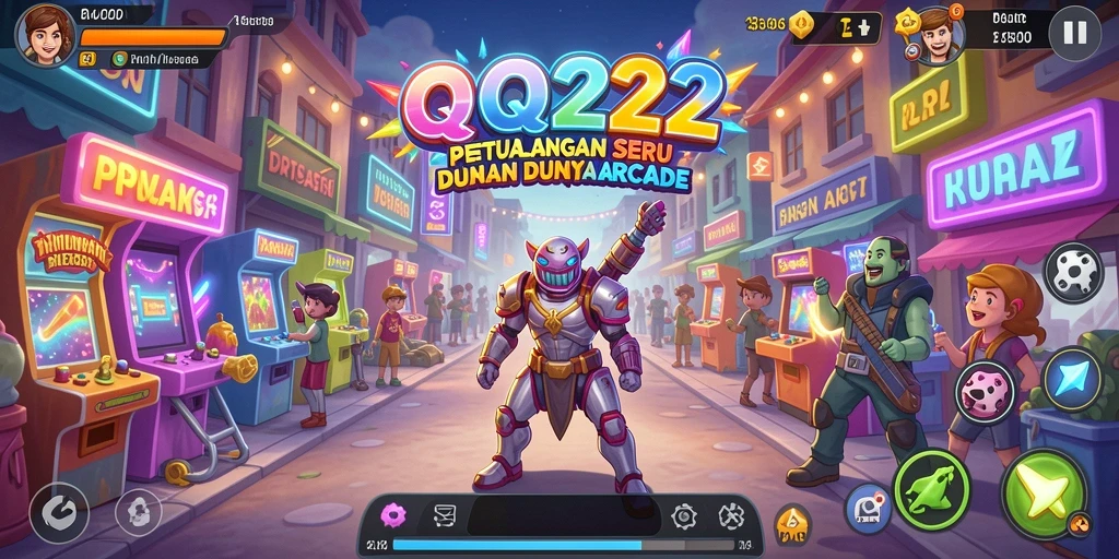 Tampilan dinamis dari gameplay seru QQ222 yang menantang.