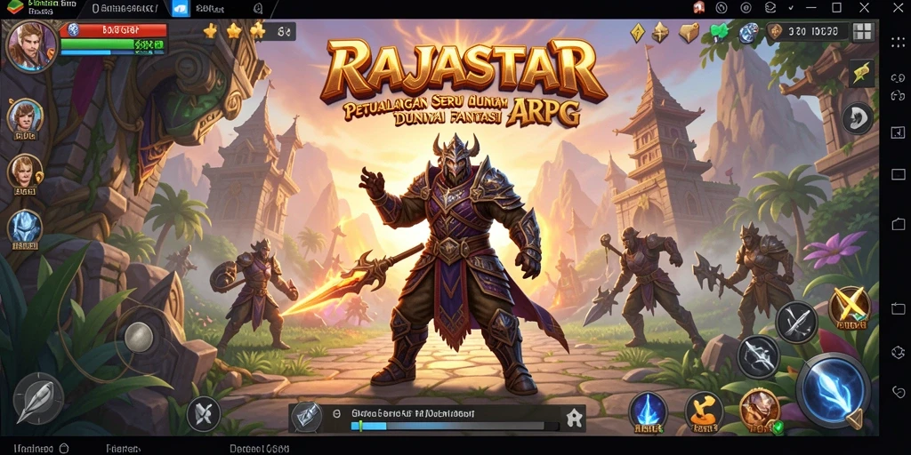 Gameplay seru dan mendebarkan di dunia fantasi RAJASTAR.
