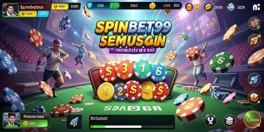 Tampilan seru gameplay SPINBET99 dengan simulasi taruhan.